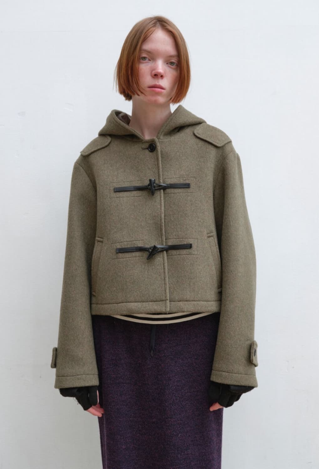 엔조블루스 숏 더플 코트 올리브 상품이미지1