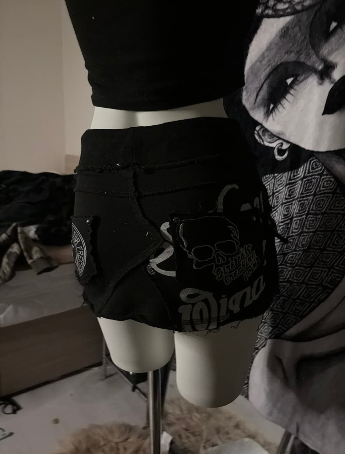 빈티지 펑크 숏스커트 상품이미지1