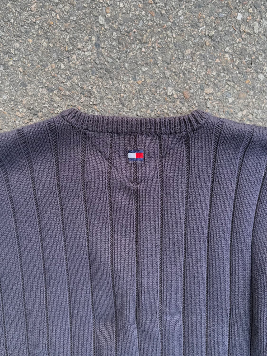 90s 타미힐피거 빅로고 성조기 니트 상품이미지5