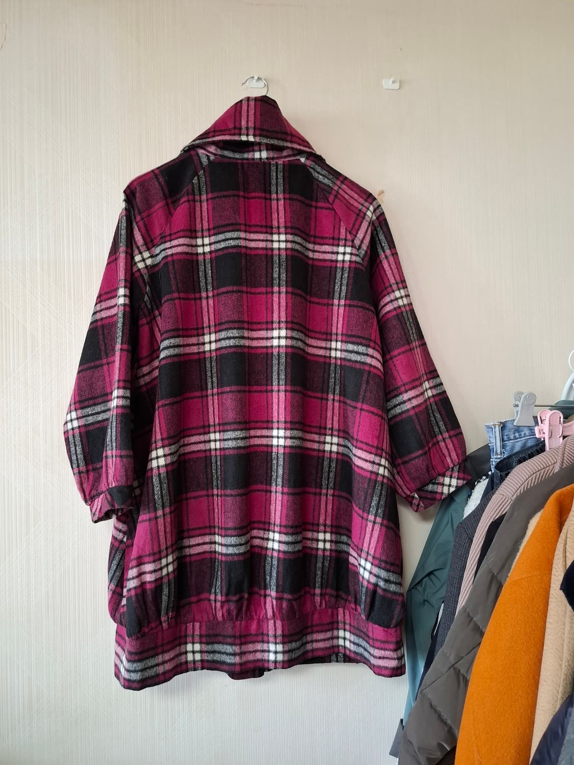 일본빈티지 귀여운 체크코트 상품이미지10