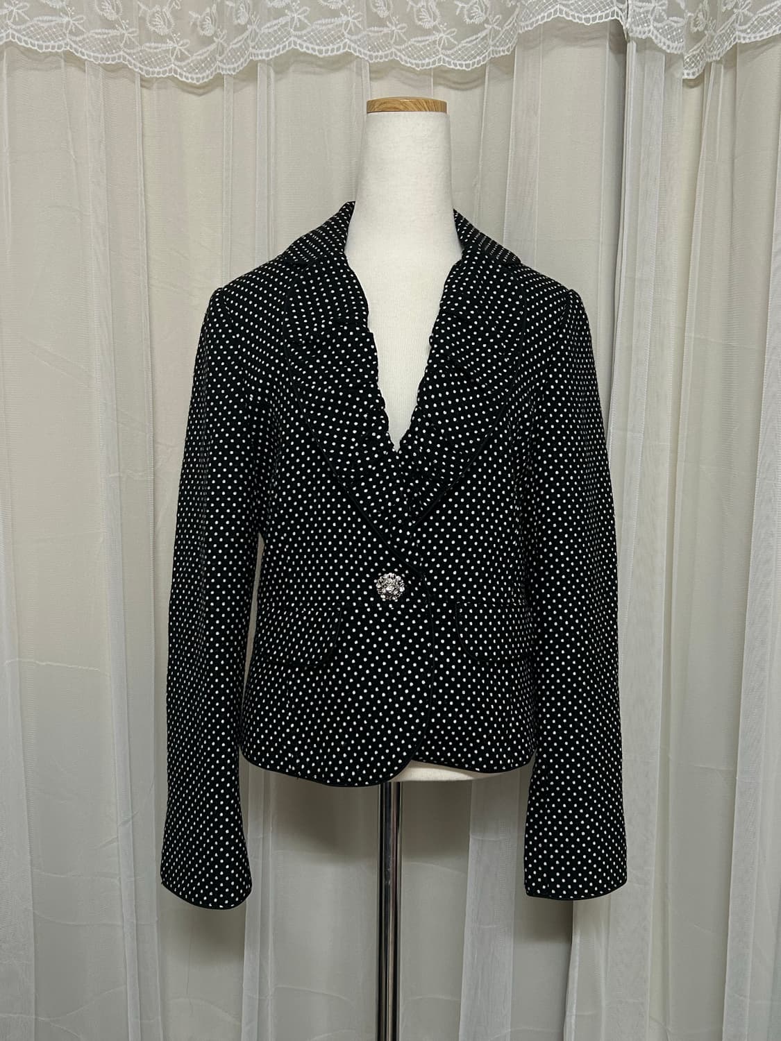 Viva presto 도트셔링카라 자켓 블레이져 키치 상품이미지1