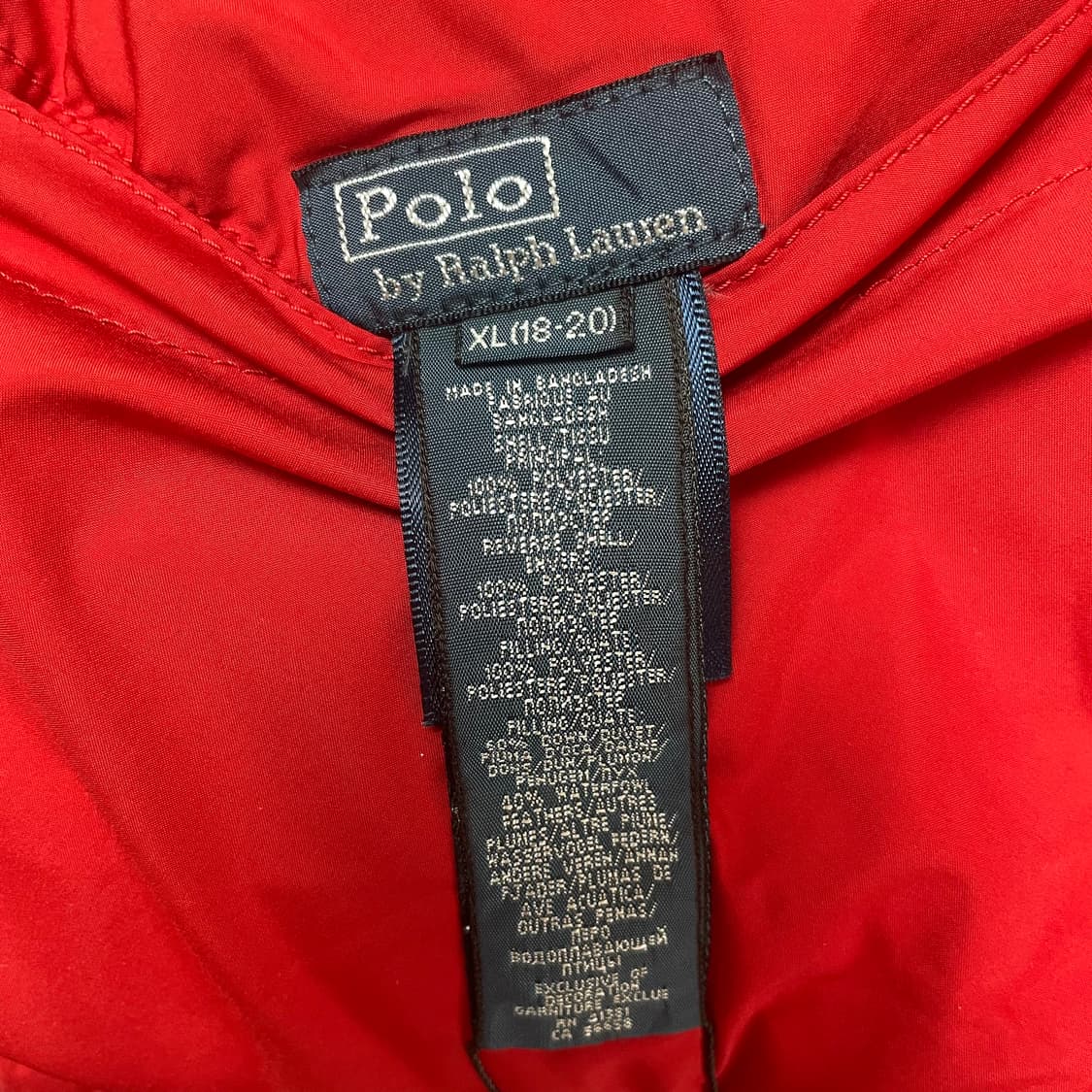 폴로 랄프로렌 리버시블 레드 포니 블랙 베스트 푸퍼 XL 상품이미지6