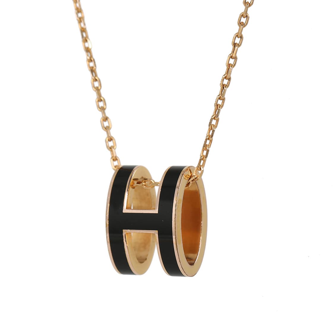 에르메스 팝아슈 목걸이 POP H 블랙 골드 네크리스 상품이미지2