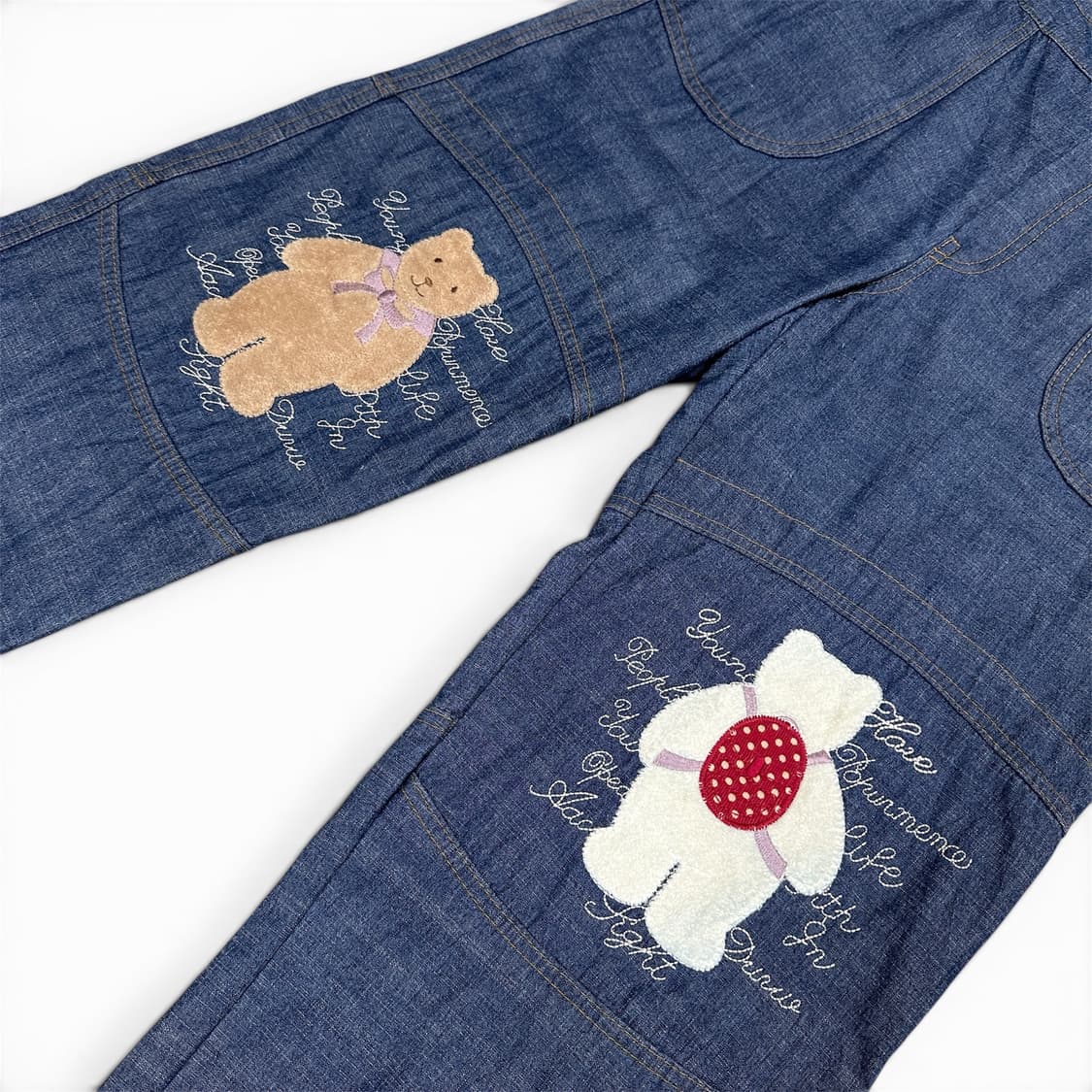 베베드피노맛 자수 데님 벌룬 팬츠 상품이미지5