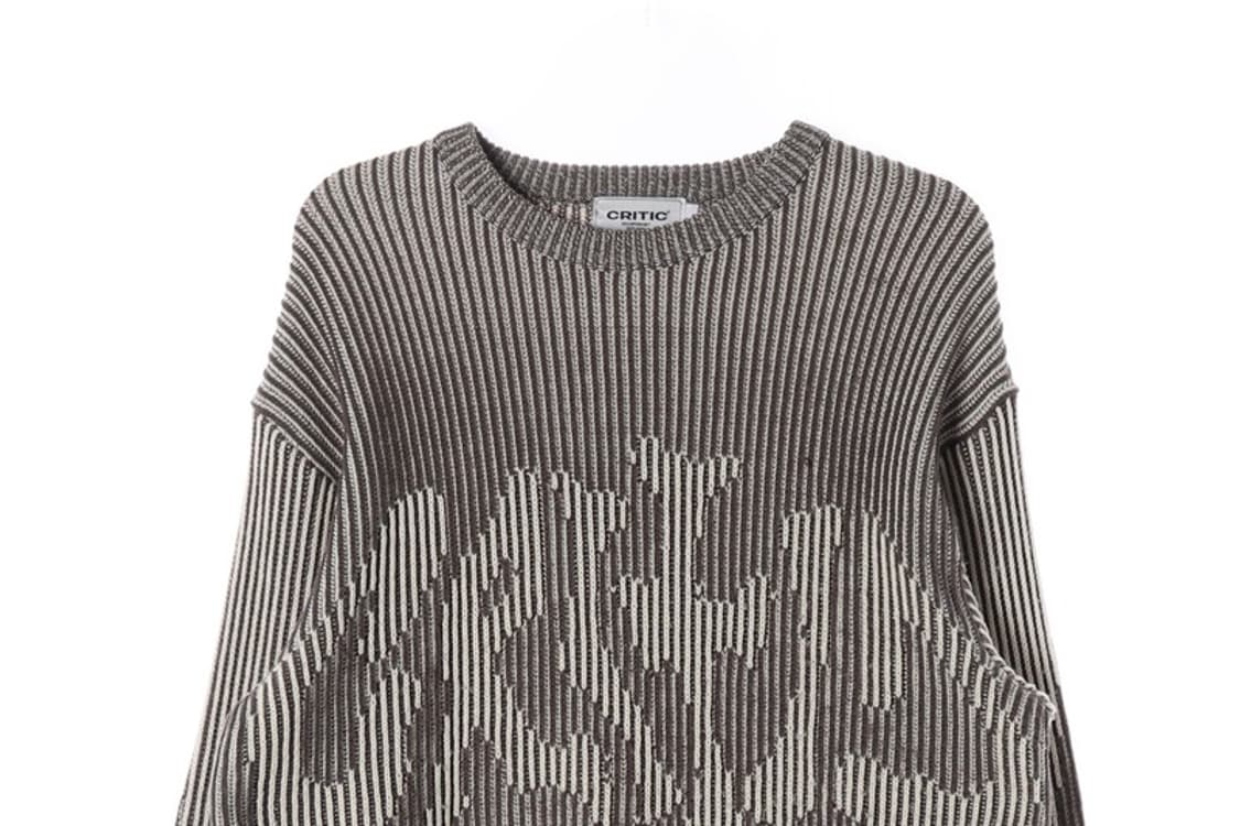 크리틱 고스 로고 헤비 니트 다크 그레이 L 상품이미지3