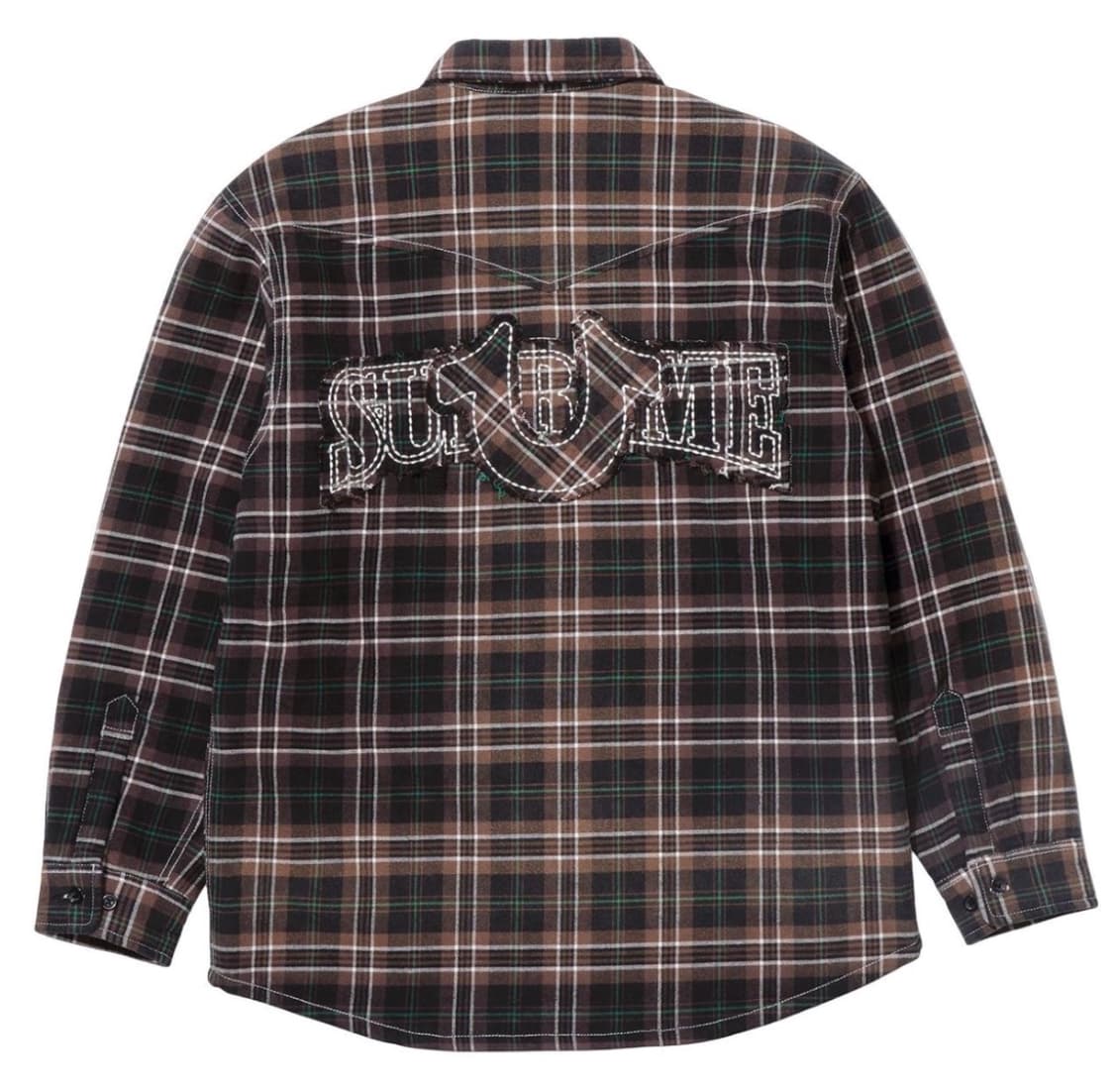 슈프림 x 트루릴리전 퀼티드 라인드 플레이드 플란넬 셔츠 블랙 상품이미지1