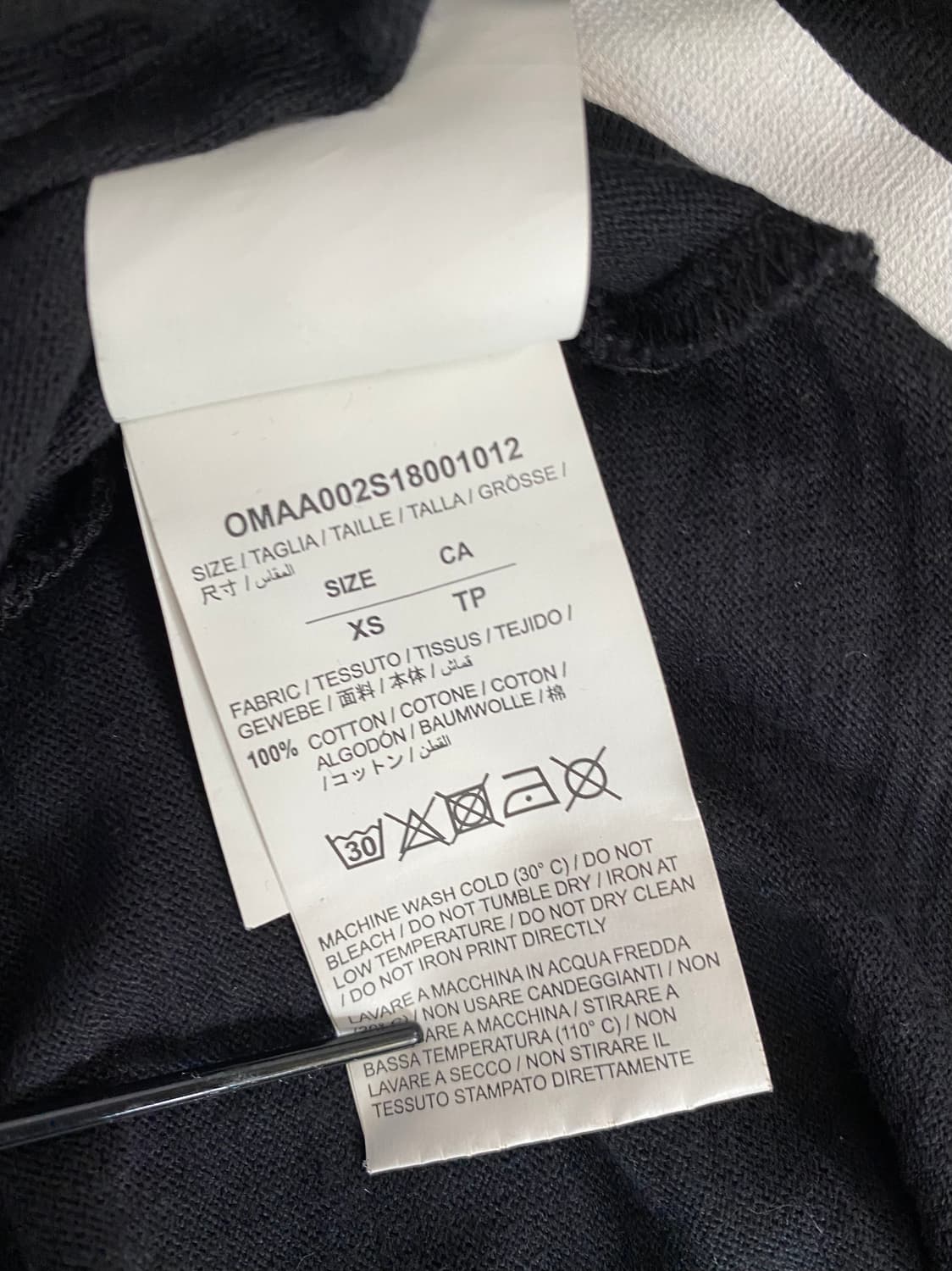 [정품] 오프화이트 18SS 모나리자 템퍼러처 오버핏 반팔 블랙 상품이미지7