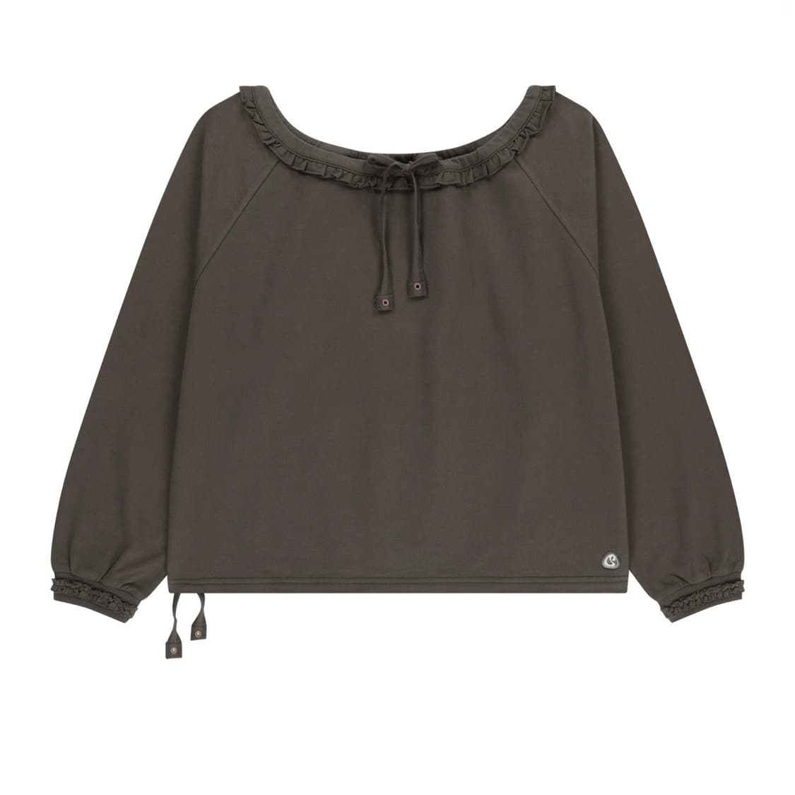 DRAWSTRING LONG SLEEVE CHARCOAL 상품이미지1