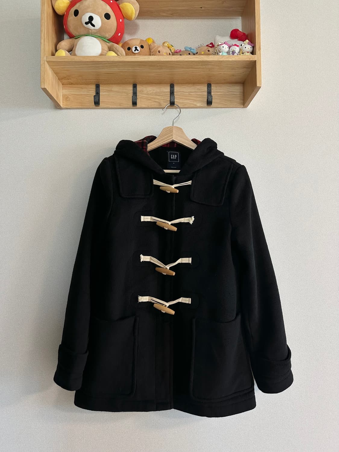 jpn 갭 Gap 블랙 떡볶이코트 더플코트 하구미 너드 모리걸 히피 상품이미지1