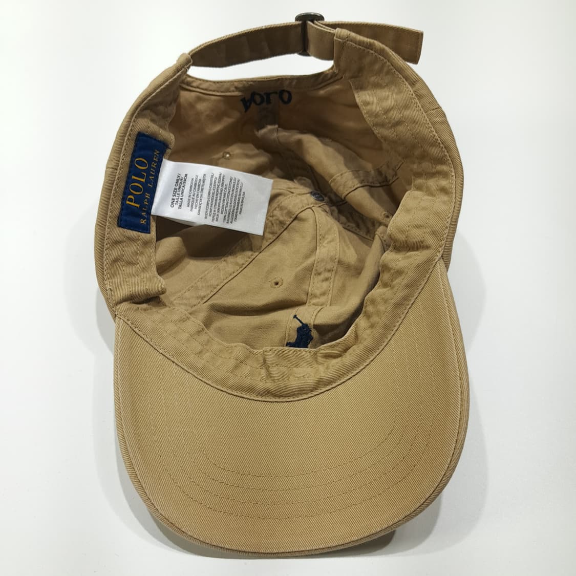 CL524 폴로 다크네이비 포니자수 베이지 볼캡 모자 상품이미지7