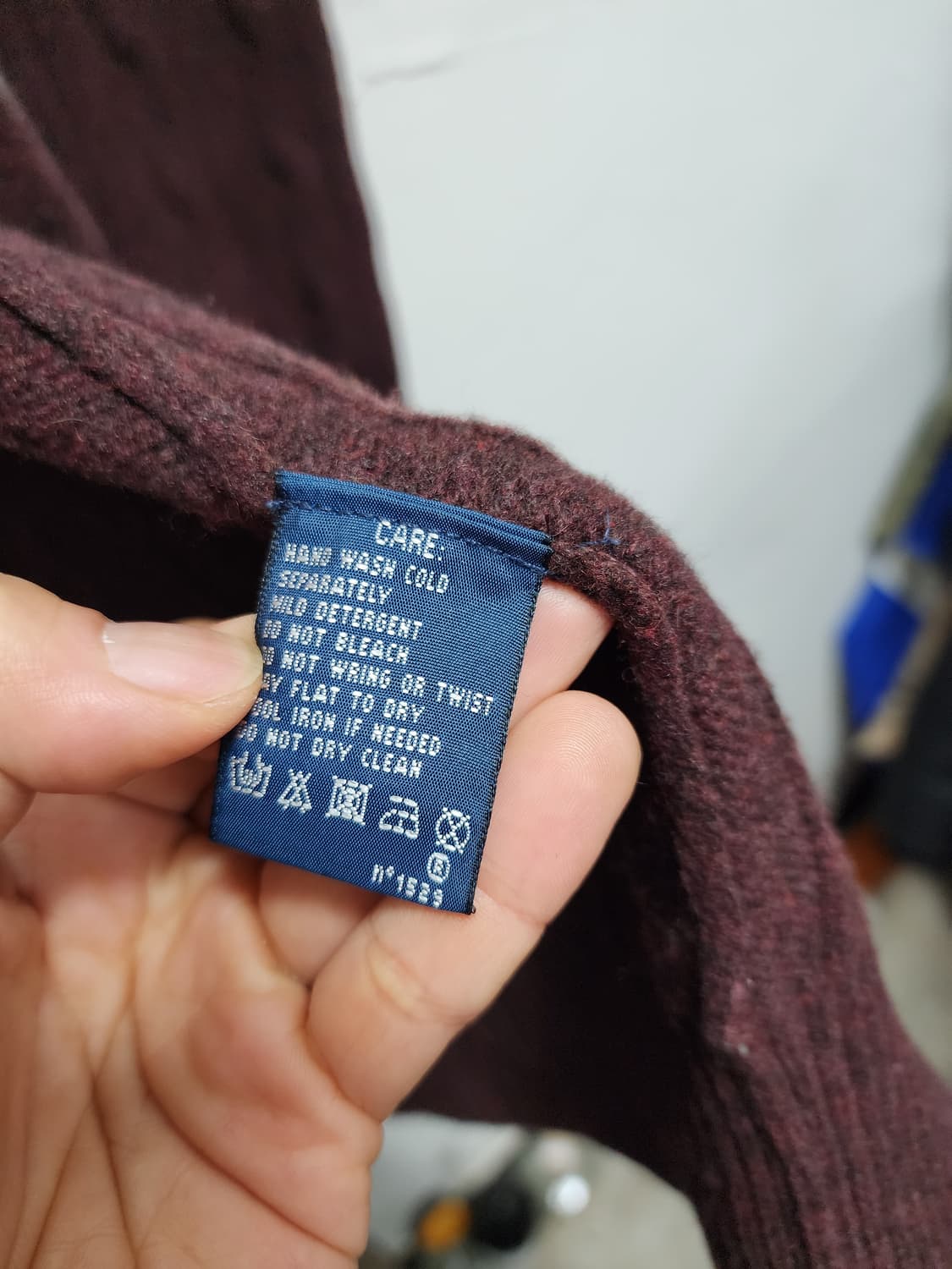 랄프로렌 캐시미어 가죽패치 케이블 롱가디건  상품이미지5