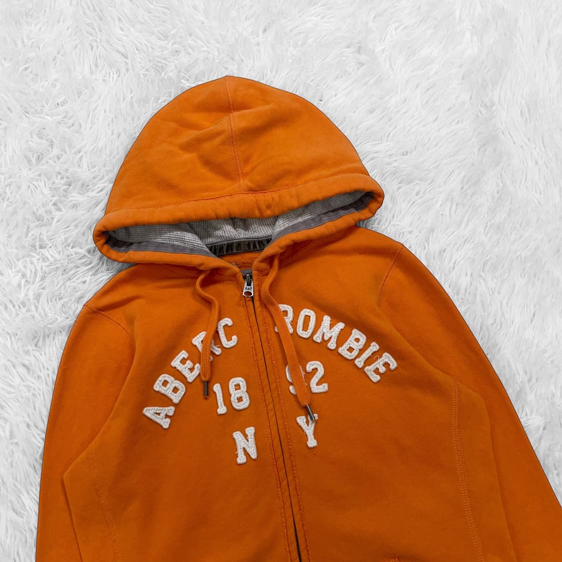 아베크롬비 아치 로고 후드집업 오렌지 상품이미지3