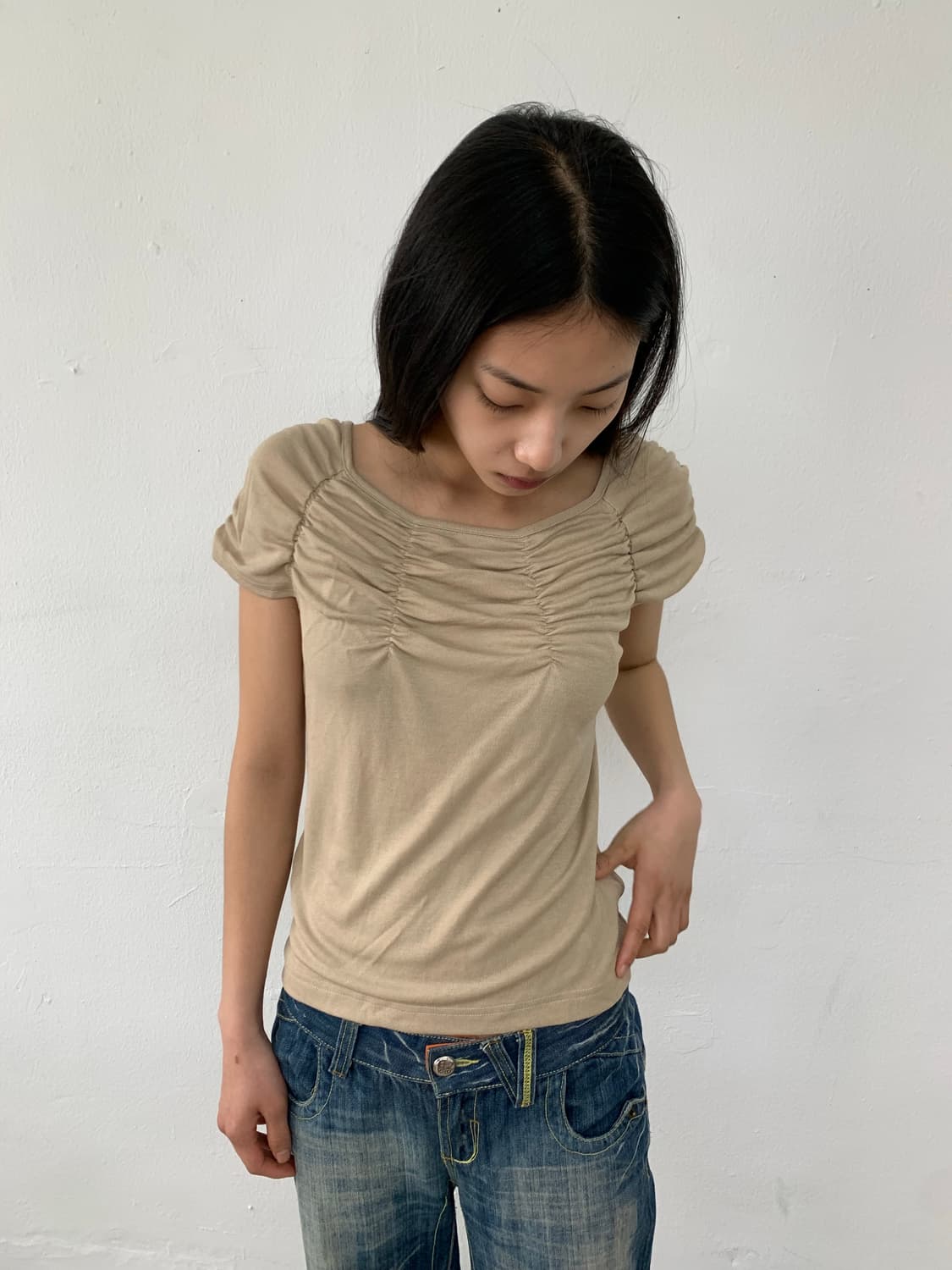 Shirring top 상품이미지2