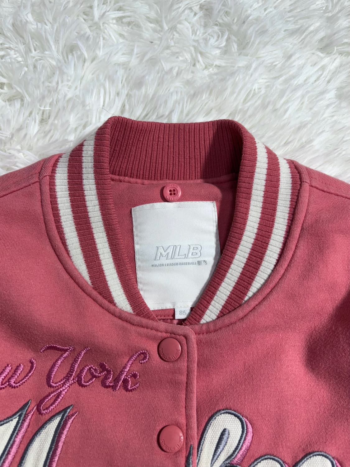 MLB 양키스 베이비핑크 베이스볼 자켓  상품이미지6