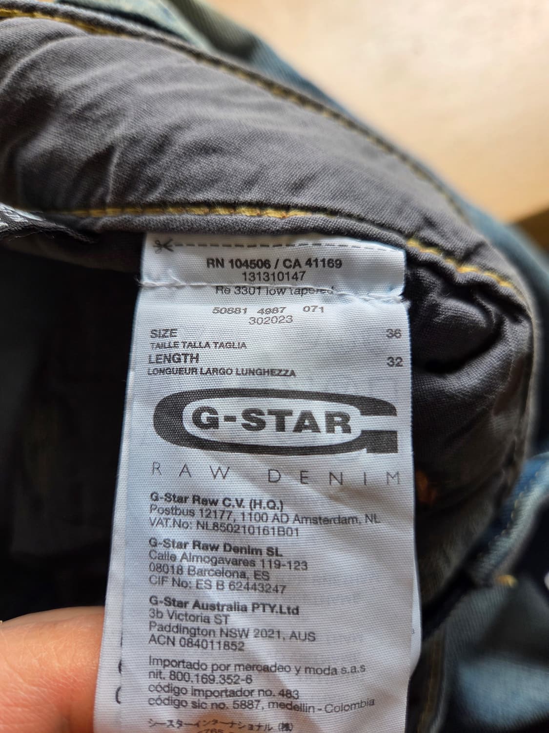 G-STAR RAW 50881 워싱 데님 청바지(W36/L32) 상품이미지9