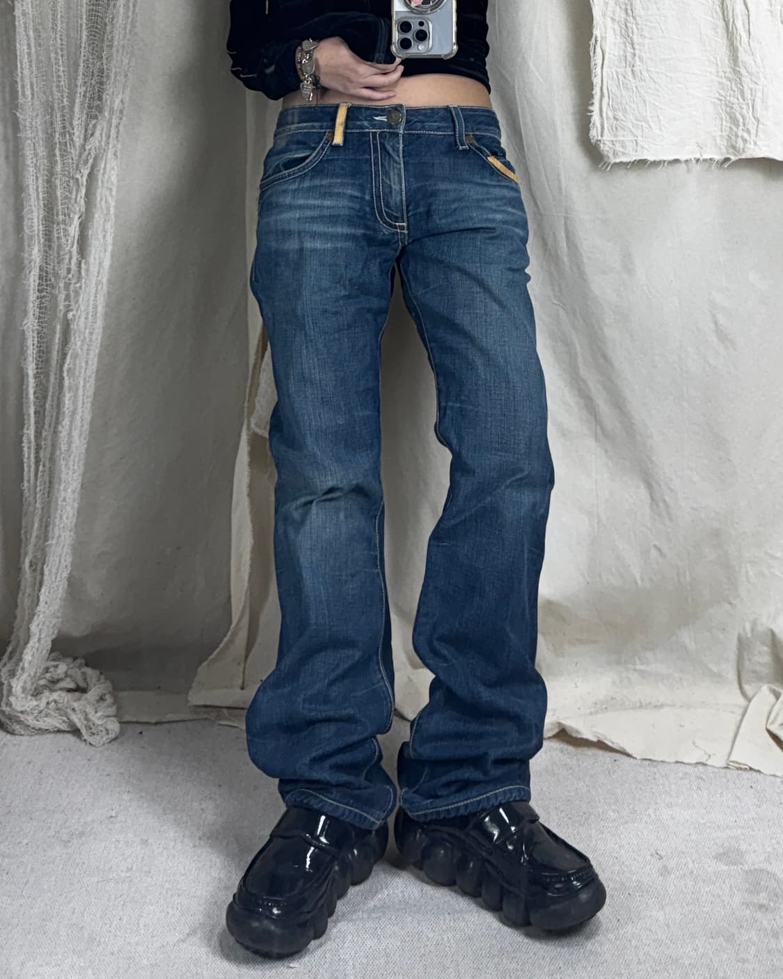 포켓디테일 데님 진 상품이미지1