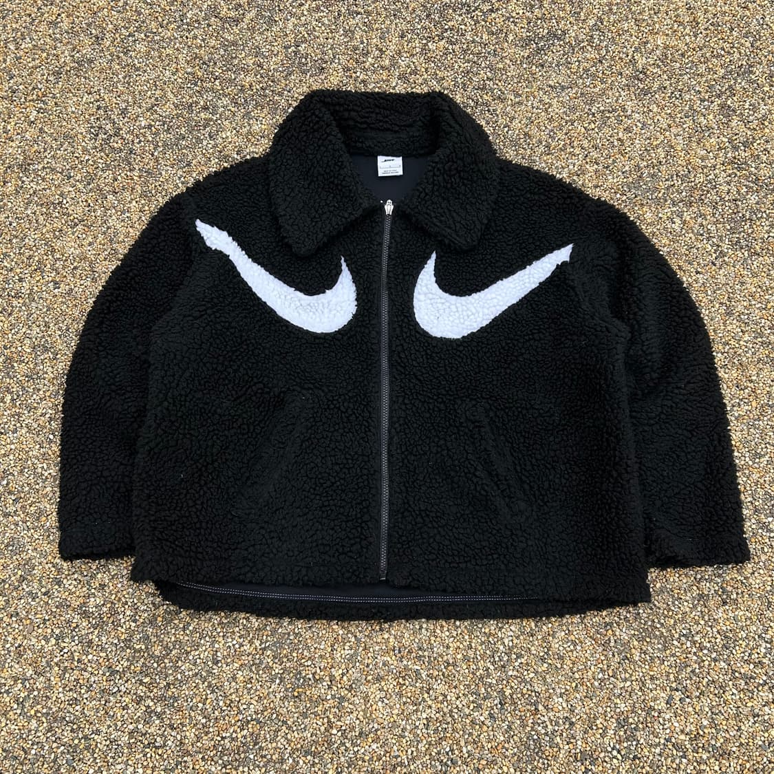 나이키(NIKE) 더블 스우시 블랙 플리스 자켓 상품이미지1