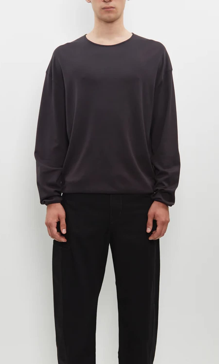 (M) 르메르 Lemaire LS RELAXED TEE,Squid Ink 상품이미지1