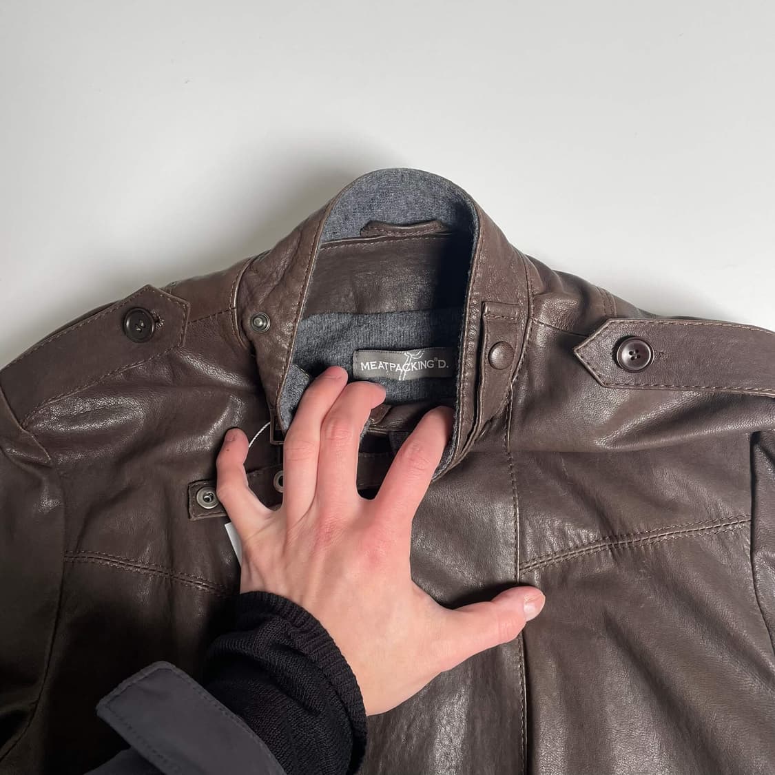 Meatpacking D. 울니트 레이어드 양가죽 자켓 (italy)   상품이미지9