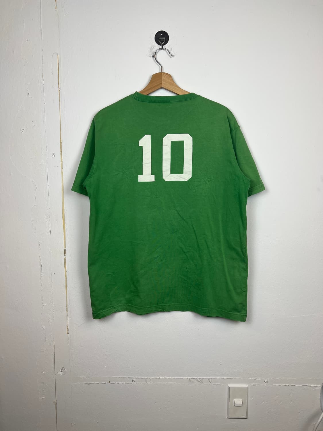 T248 PERSON'S 그린 프린팅 반팔 티셔츠 F 상품이미지2