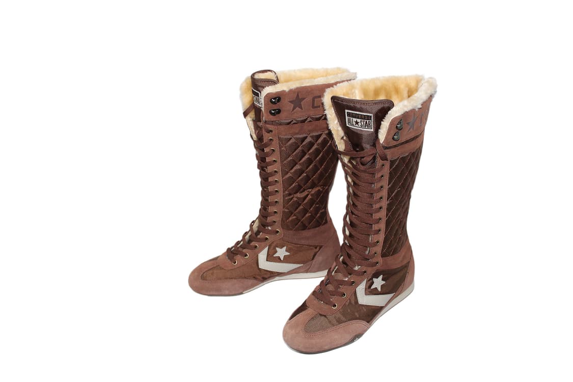 2000s Converse 컨버스 퍼 시어링 패널 롱 부츠 상품이미지1