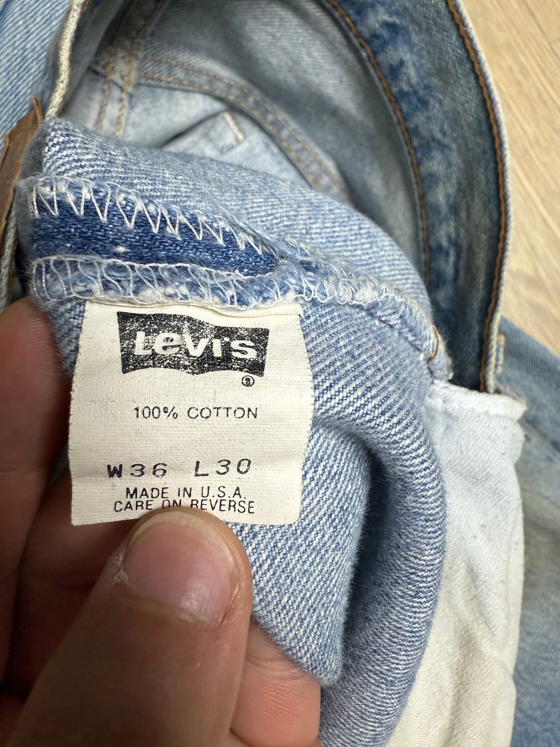90s 미제 리바이스 501 데님팬츠36x30 상품이미지5