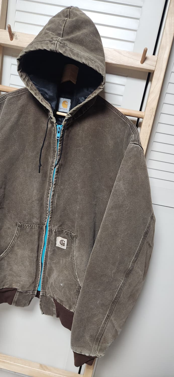 칼하트 j130 구버전 브라운 워크 엑티브 자켓 상품이미지5