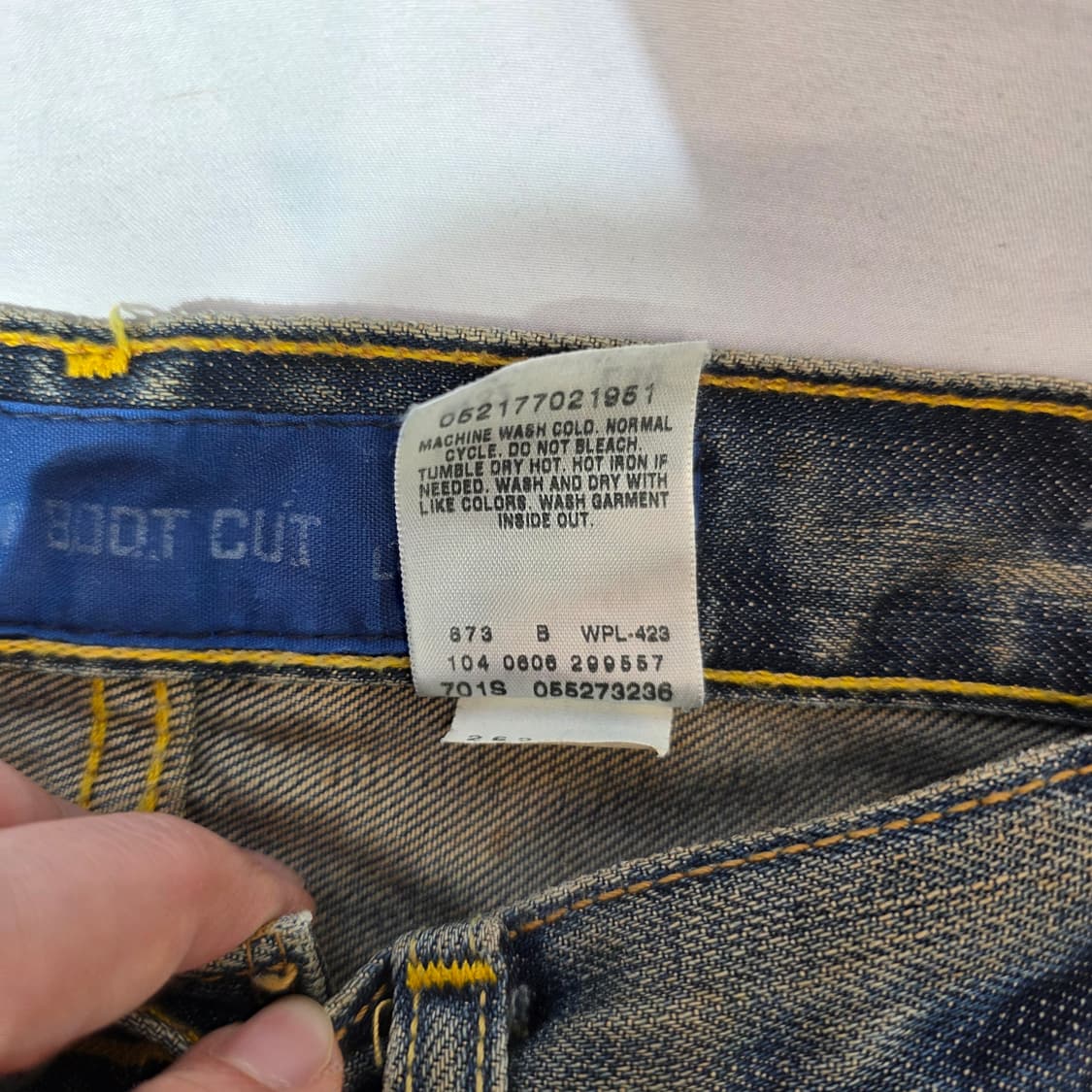 [W32L30]00s 리바이스 527 로우 부츠컷 데님팬츠 상품이미지5