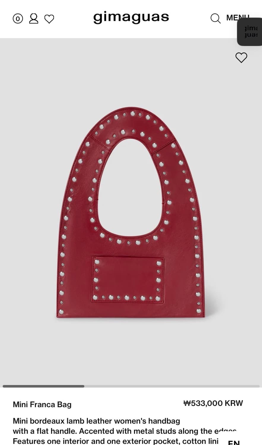(F) 기마구아스 미니 프랑카백 / 보르도 상품이미지6