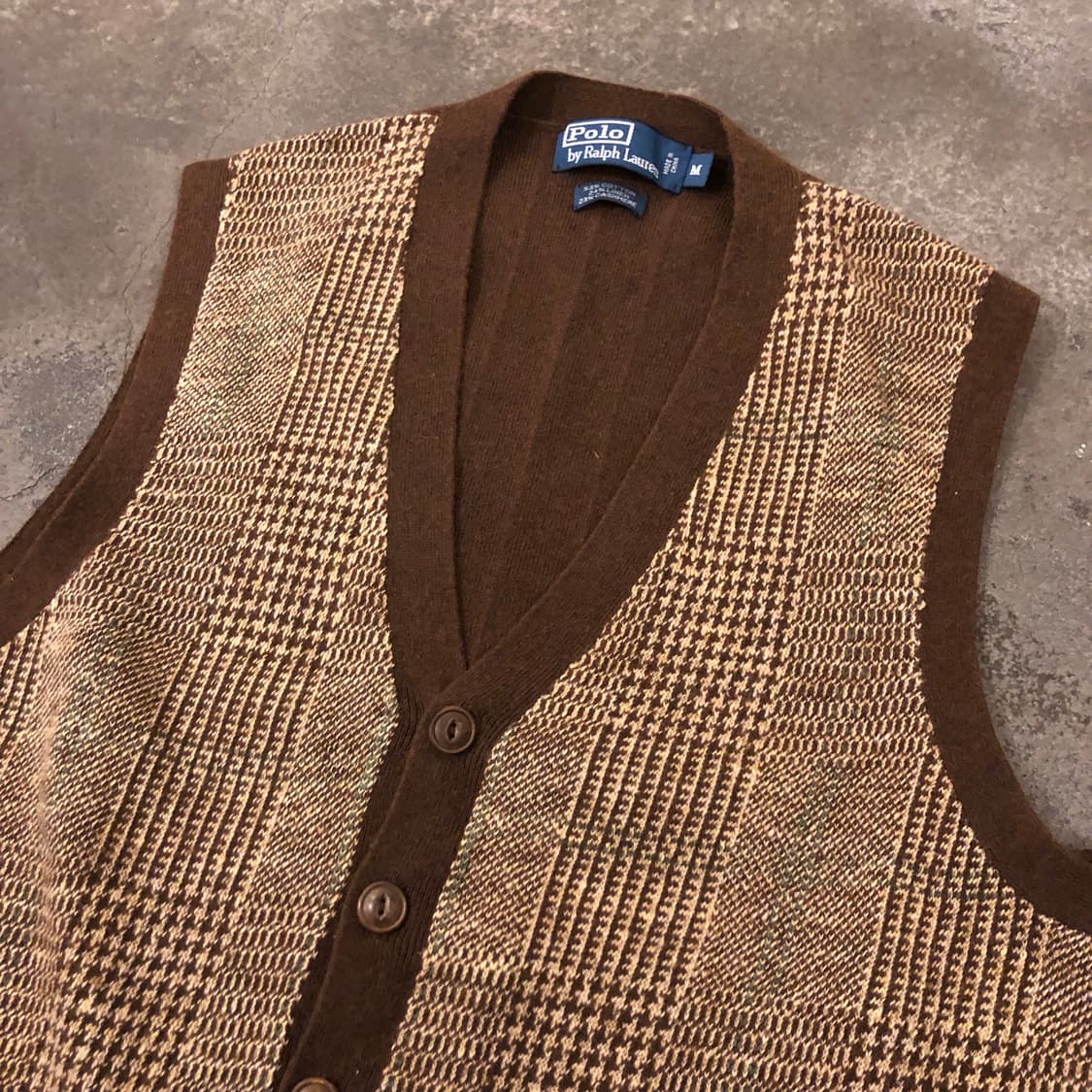 Hound Check Cashmere Knit Vest 상품이미지2