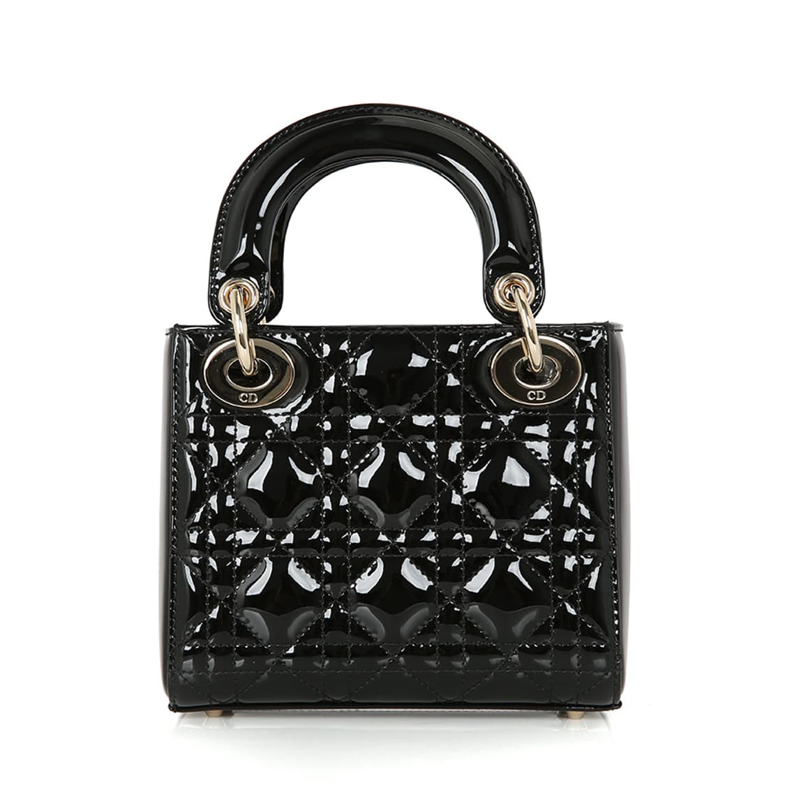 디올 Lady Dior 미니백 블랙 페이턴트 까나쥬 레이디디올 보증서 상품이미지4