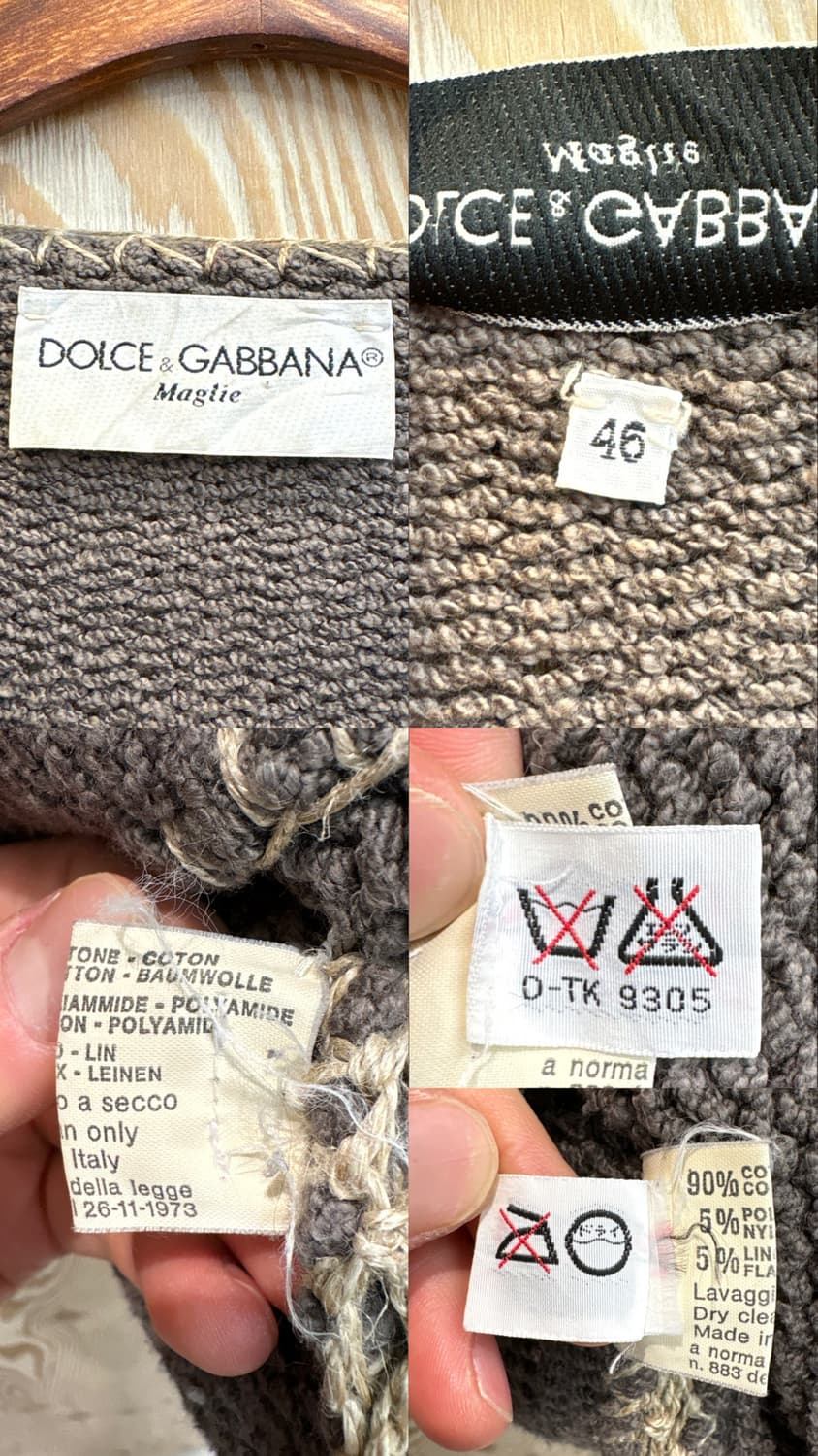 90s 돌체앤가바나 보트넥 스티치 니트 상품이미지10