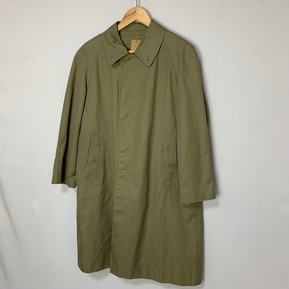버버리 카키 베이지 트렌치 롱 코트 빈티지 남녀공용 상품이미지2