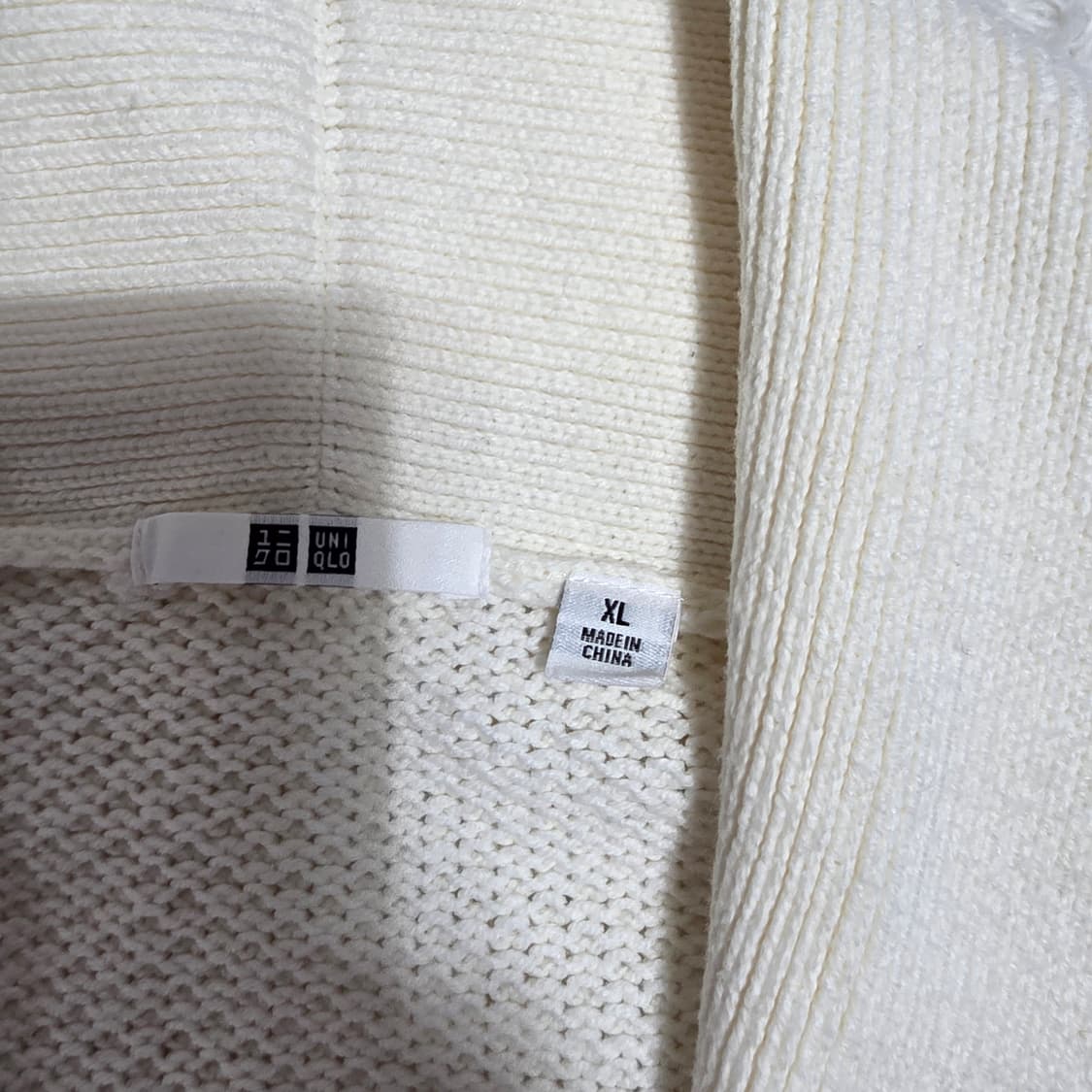 (XL)유니클로 와플 니트 숄카라 가디건 상품이미지4