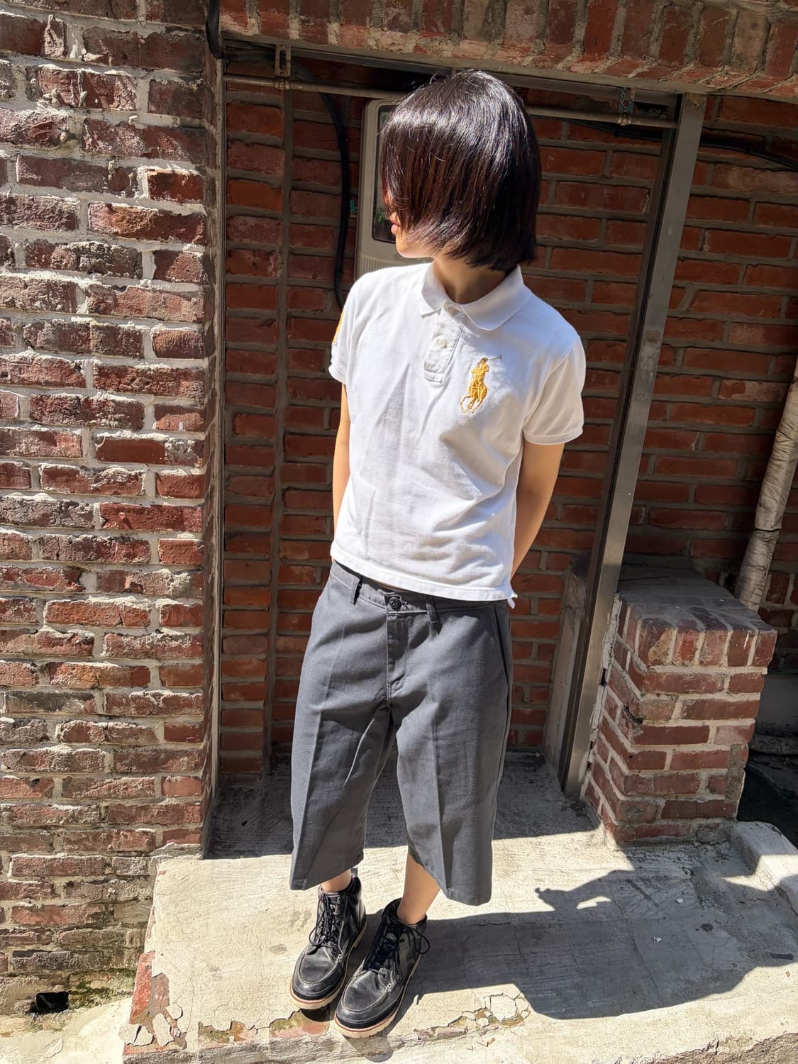 32) Dickies 제뉴인 차콜 와이드 크롭 팬츠 상품이미지2