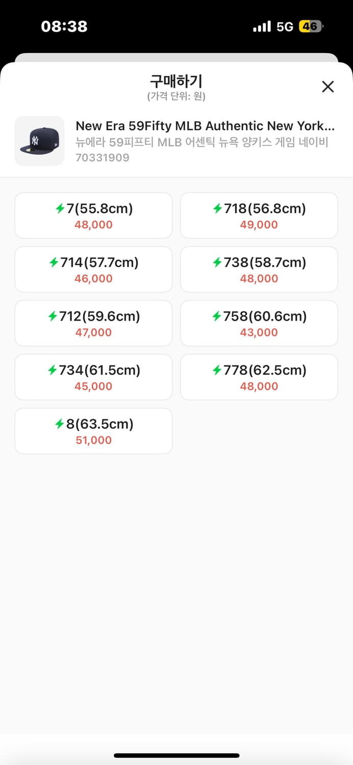 뉴에라 NY 양키스 네이비 볼캡 714 상품이미지5