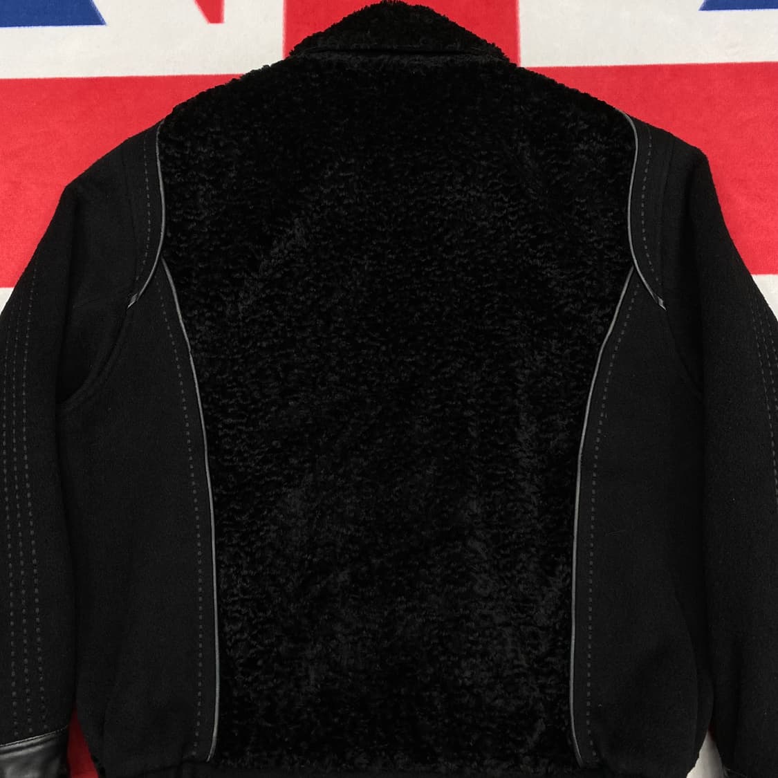 빈티지 양가죽 배색울자켓 100 상품이미지6