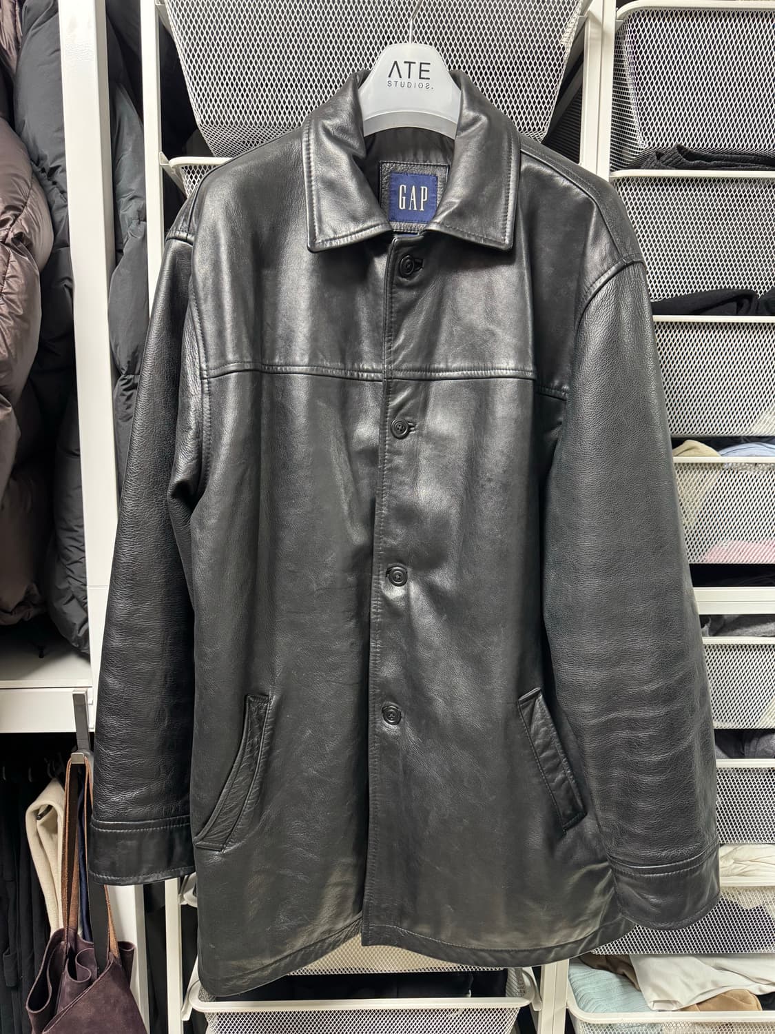 올드 갭 레더 카코트 L old gap leather car coat L 상품이미지1
