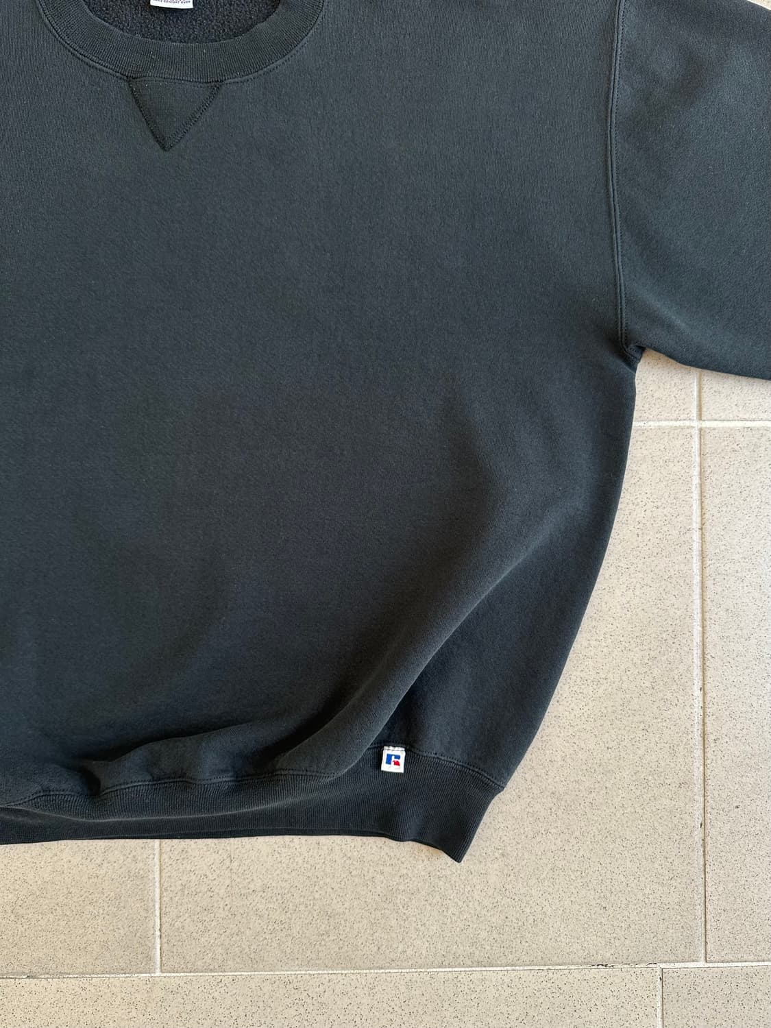 90s 빈티지 러셀 스웻셔츠 블랙 XXL USA 상품이미지3