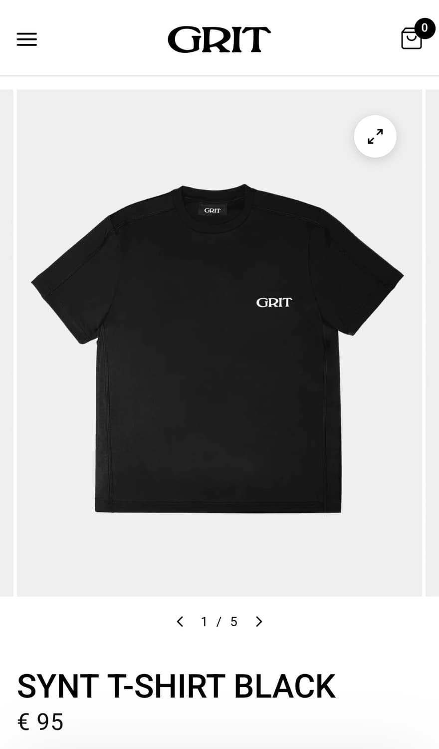 (Grit) synt t-shirt black (L) 상품이미지2