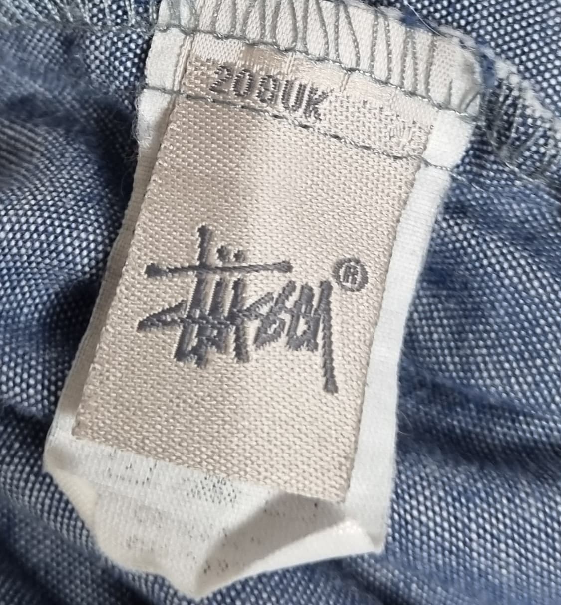 오버핏 M ) 스투시 데님셔츠 청남방 상품이미지5