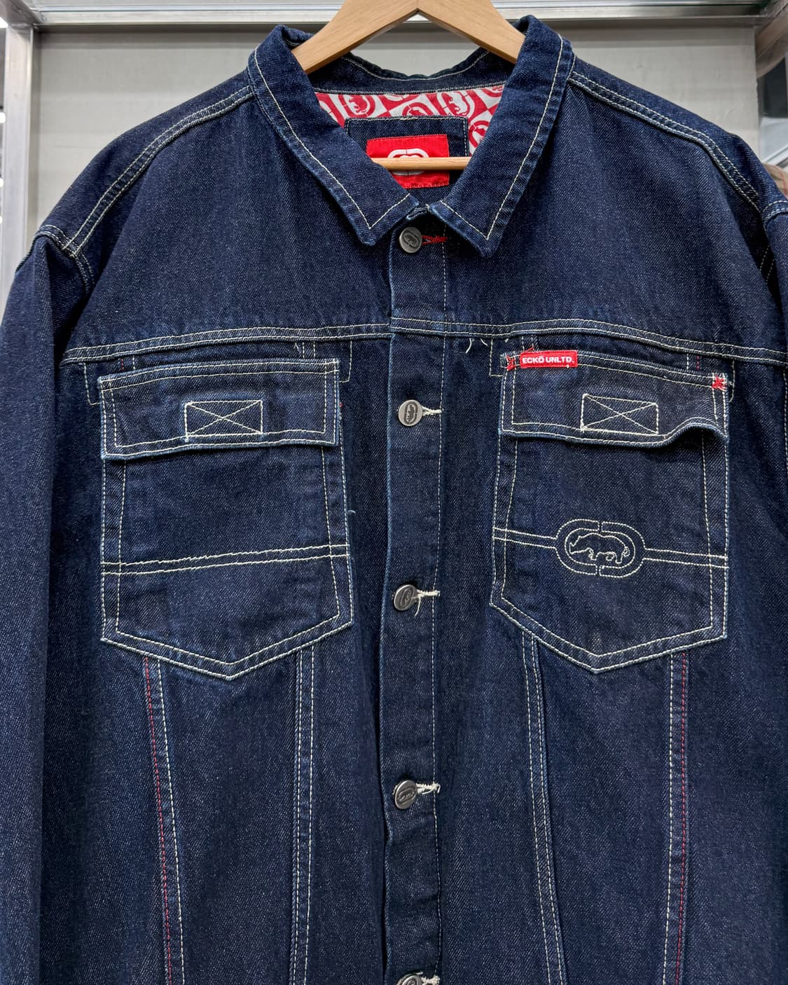  에코 Ecko Unltd 00s 인디고 데님 트러커 자켓 상품이미지3