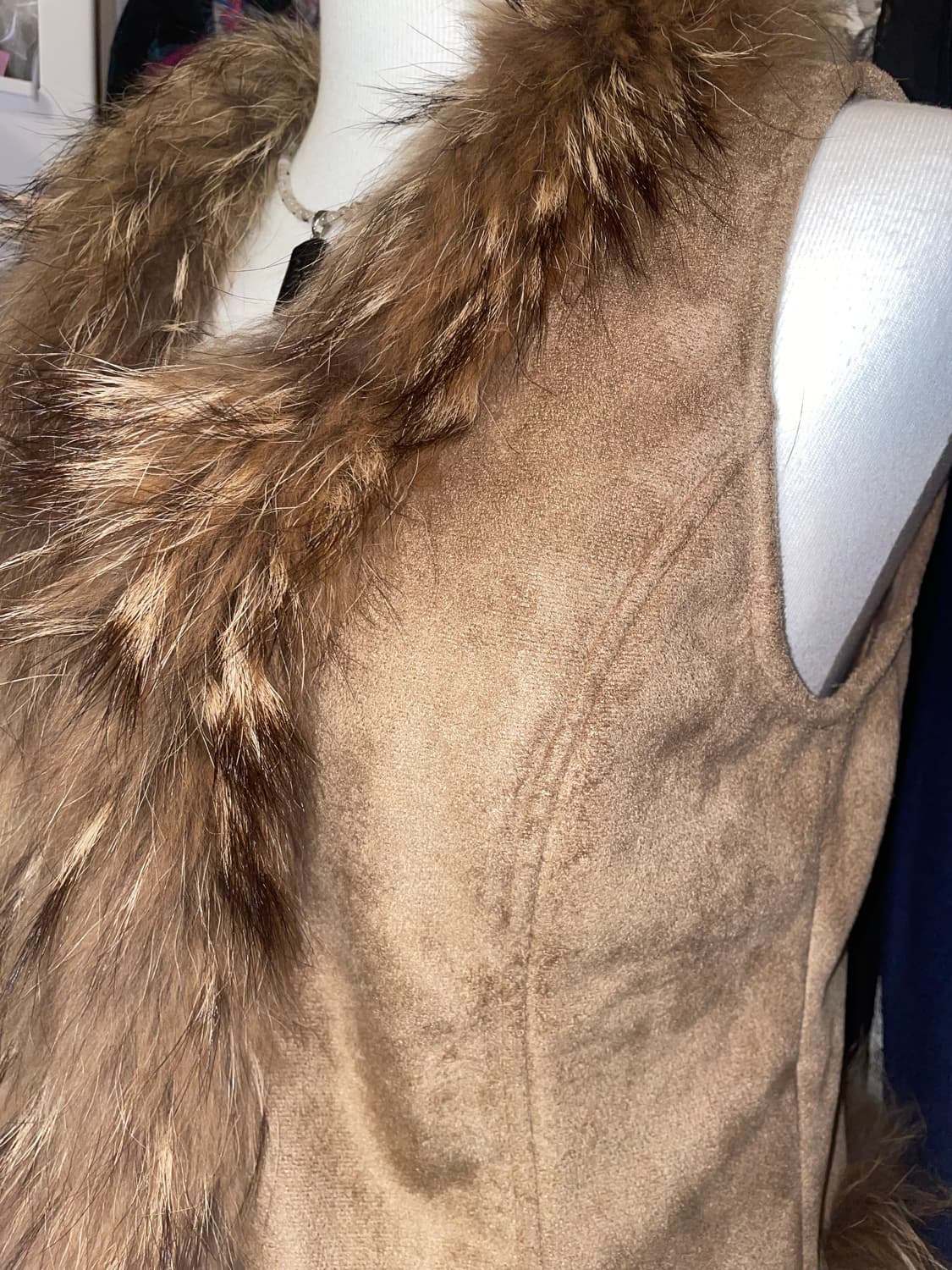 퍼 기모 무스탕 베스트  상품이미지4