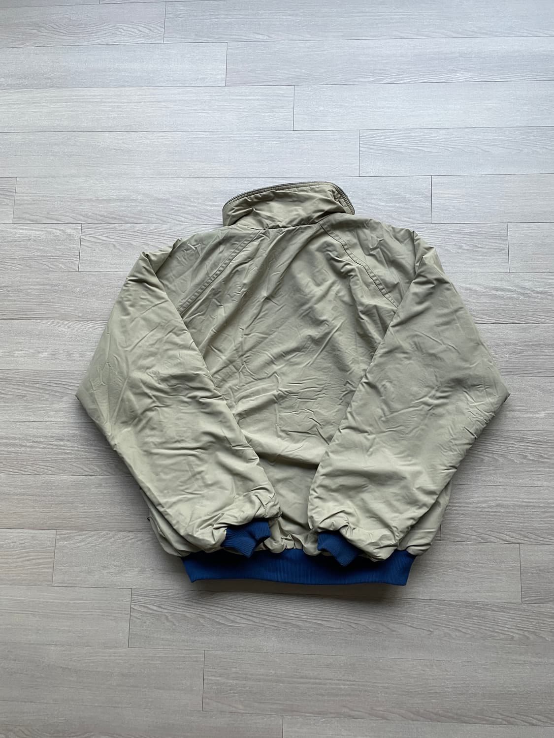 80s 파타고니아 쉘드 신칠라 베이지 네이비 봄버 자켓 rare usa 상품이미지2