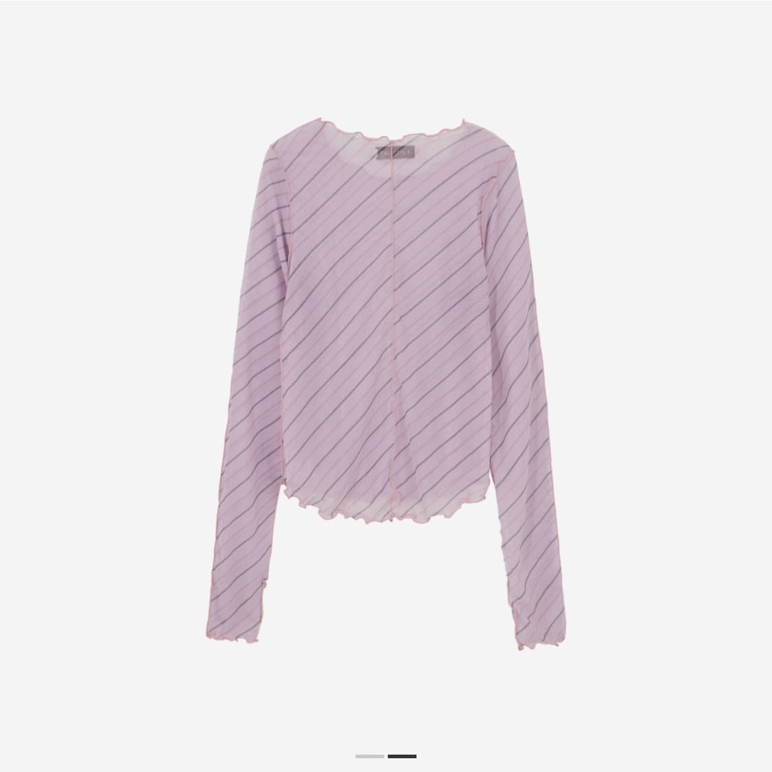 Gyeong Striped Mesh top Pink & Purple 상품이미지2