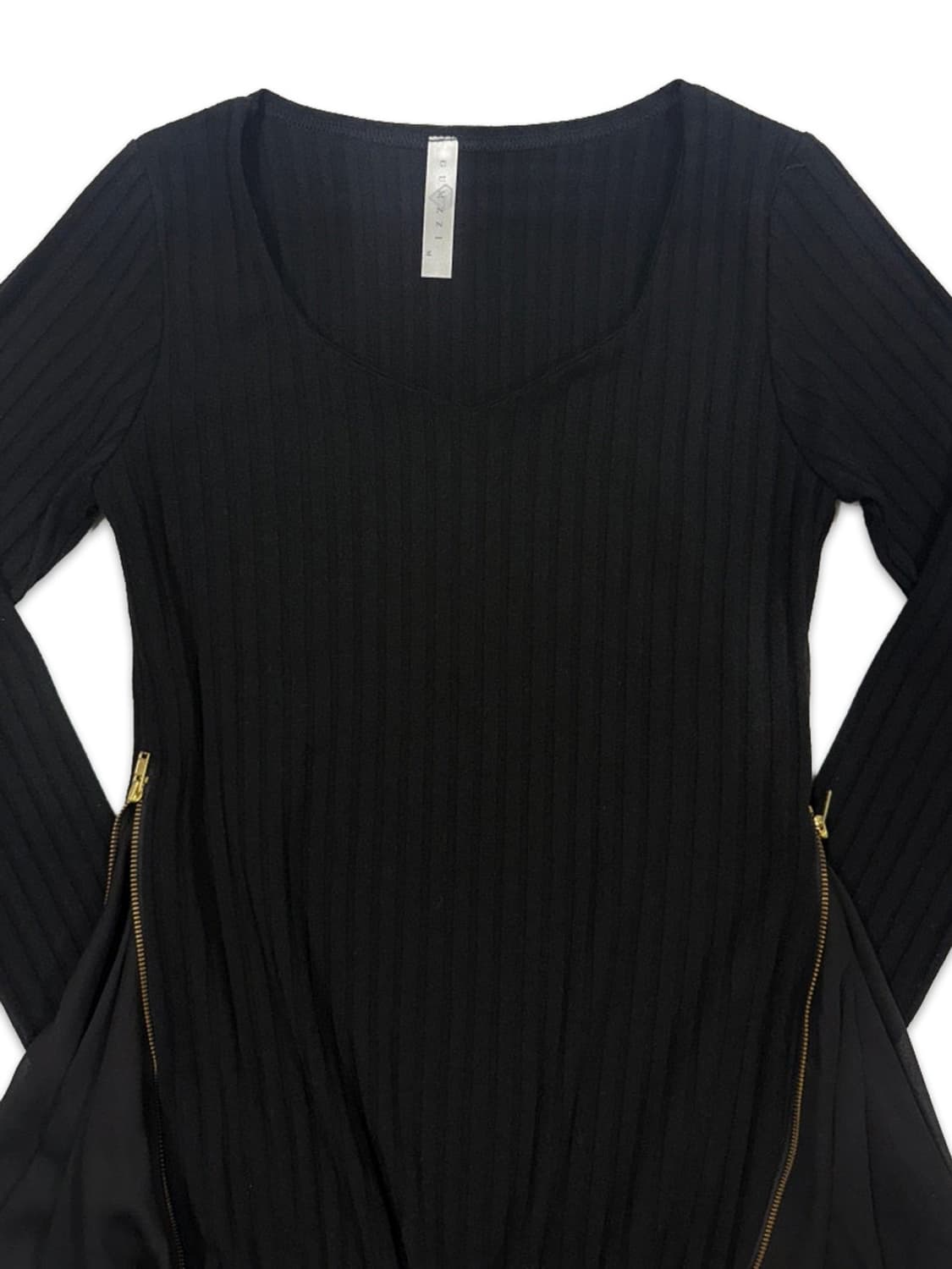 빈티지 블랙 집업 플레어 펑크 니트 상품이미지3