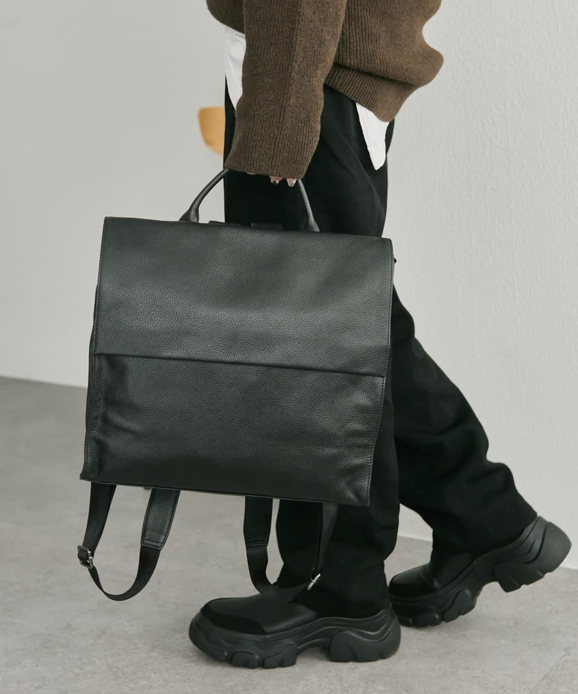 ear PAPILLONNER스퀘어 레더 백팩  상품이미지1