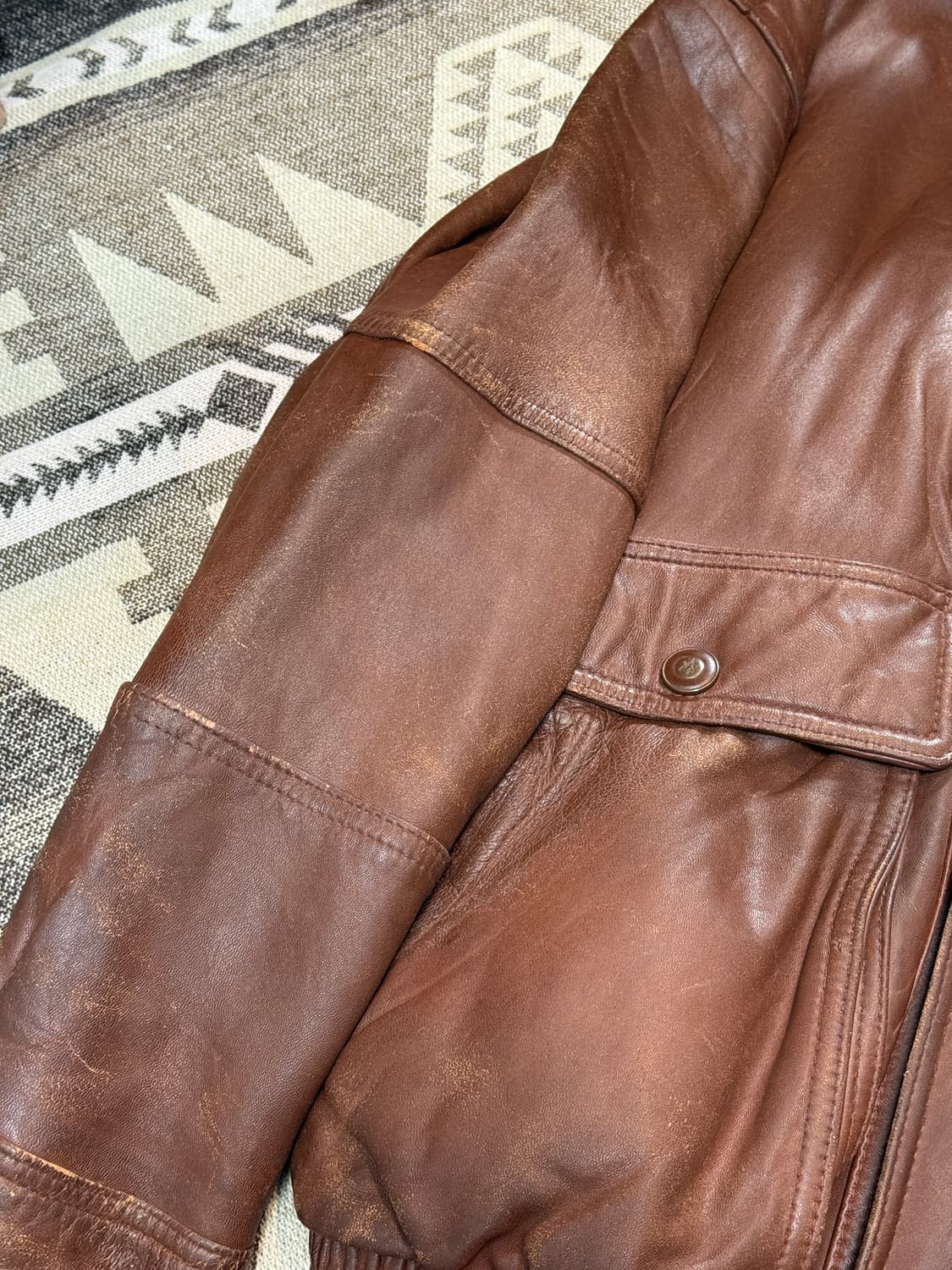 빈티지 가죽 자켓 상품이미지4