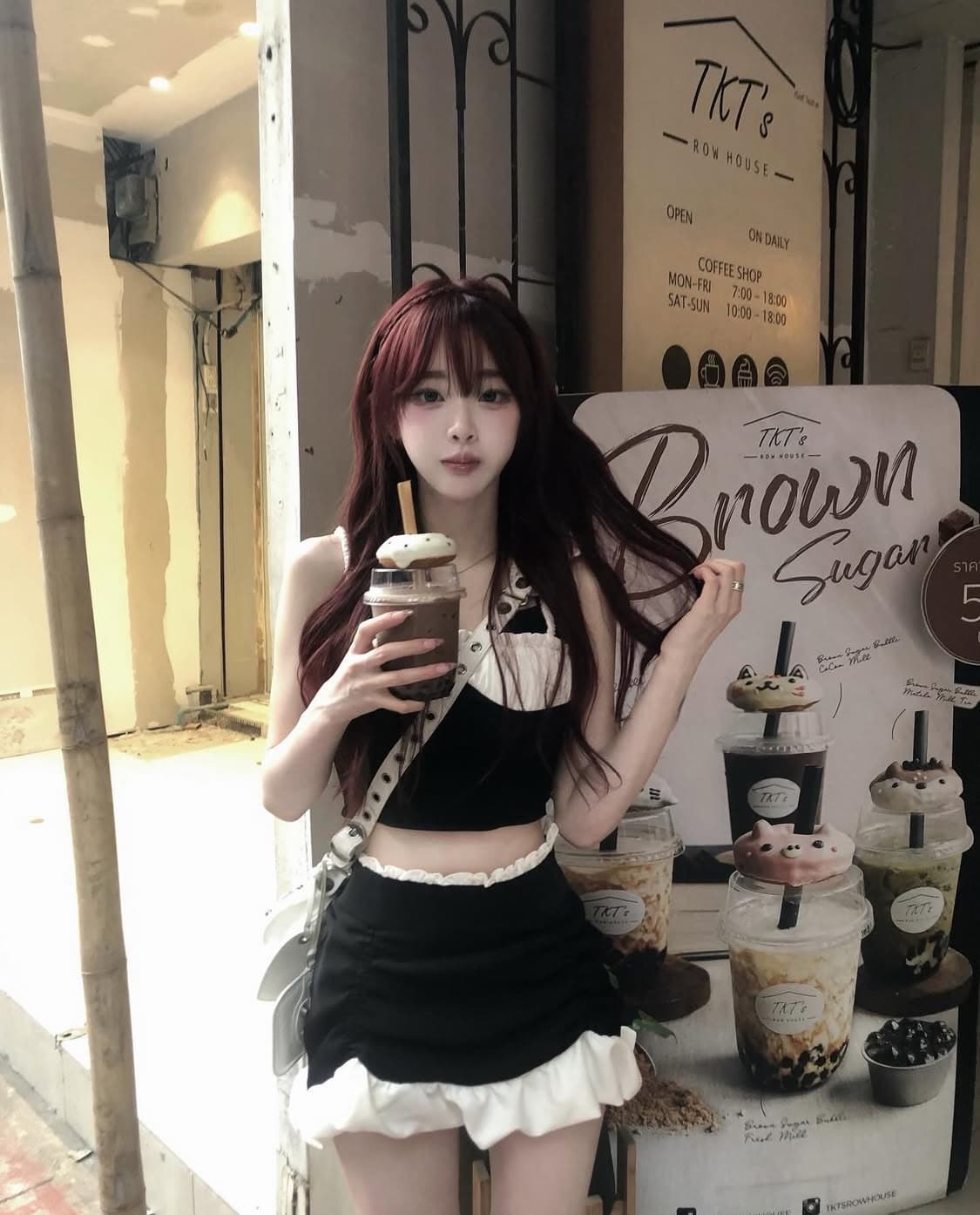 쓰리타임즈 버블링 탑 스커트 셋업 세트 s 상품이미지1