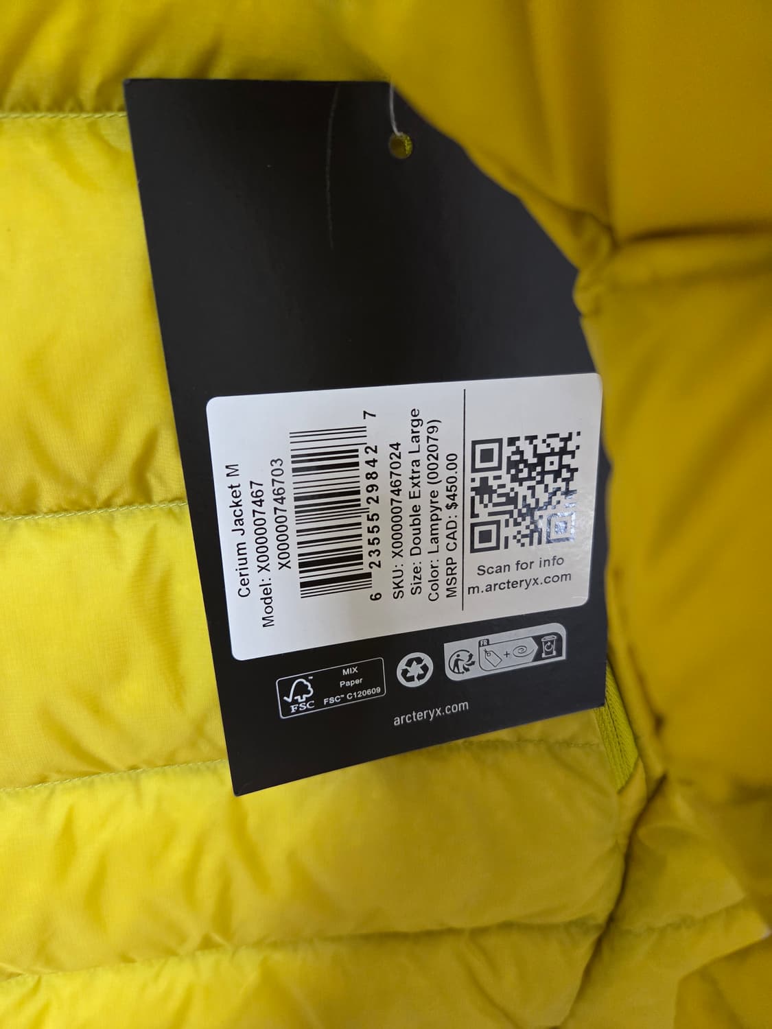 [새상품] 아크테릭스 세륨 자켓 남성 사이즈 XXL 상품이미지3